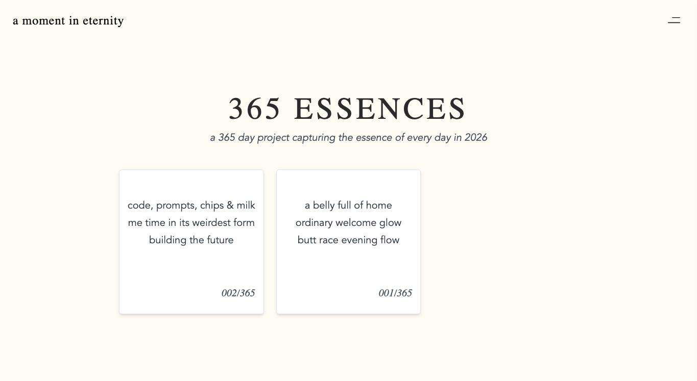 creation of 365 essences