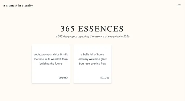 creation of 365 essences