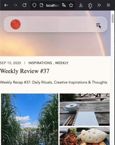 glassmorphic header 1